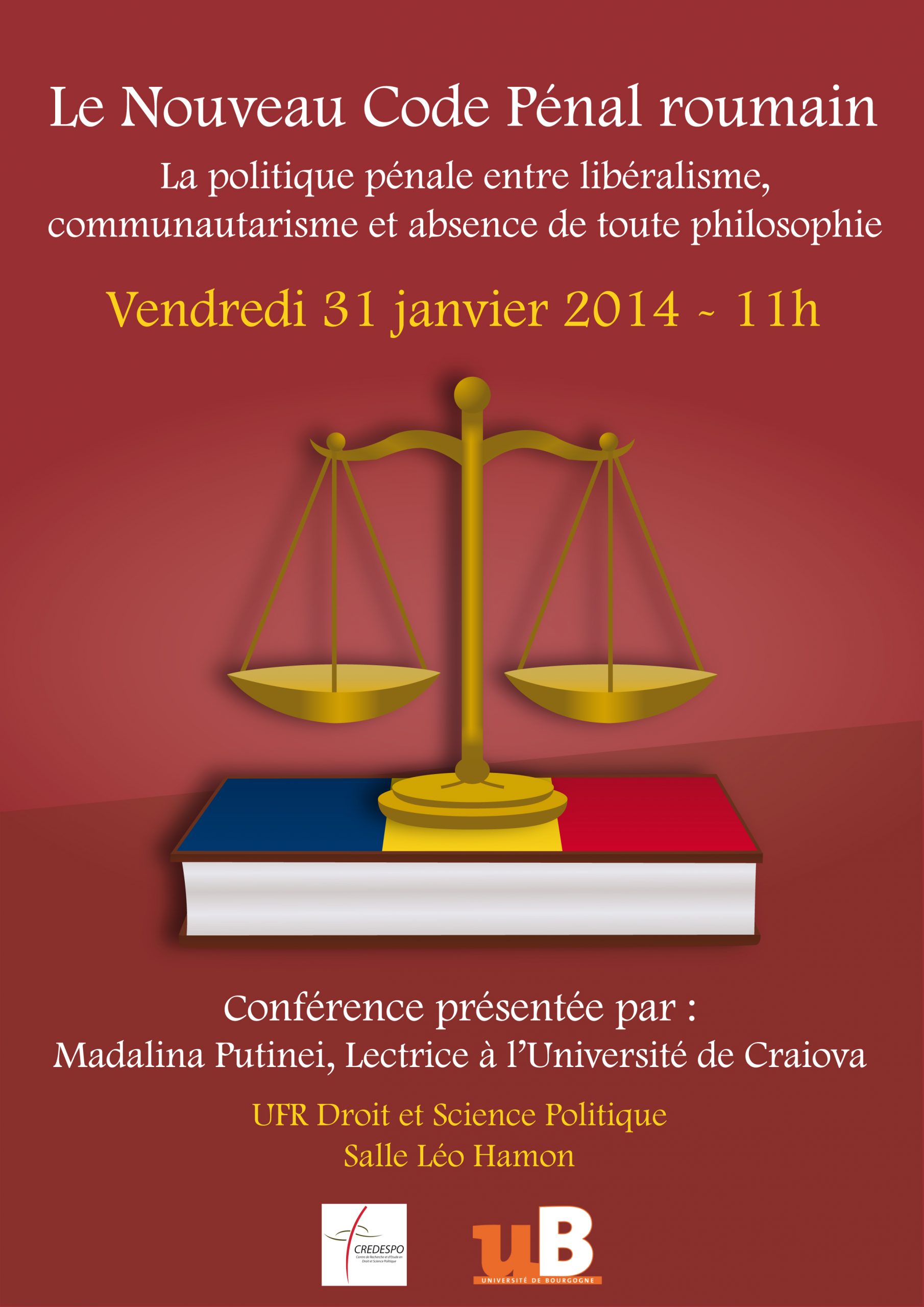 Affiche A3 droit Penal Roumanie